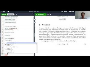 L05: Working with math equations and expressions in LaTeX and Overleaf.