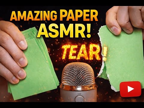 AMAZING PAPER ASMR 🔊 Paper Sounds → Tearing at the End 😱 #asmr