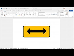 How to create two direction arrow sign in word