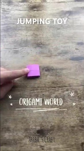 How to make amazing paper jumping toy 🐸 , paper toy that jumps like frog 💯 #shorts #origami #craft