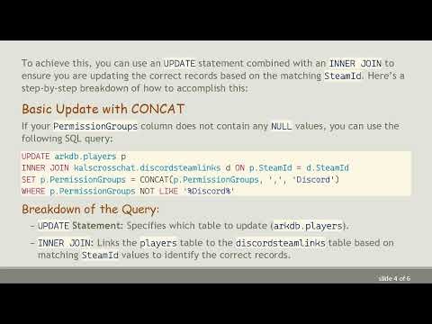 How to Use UPDATE with CONCAT to Append Text in MySQL