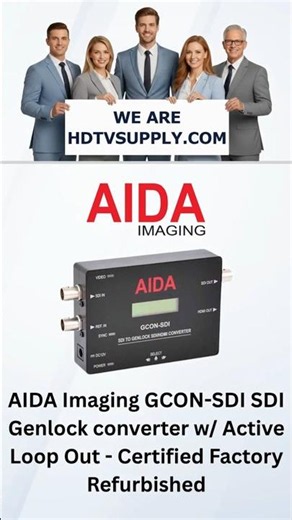 AIDA Imaging GCON-SDI SDI Genlock converter w/ Active Loop Out - Certified Factory Refurbished