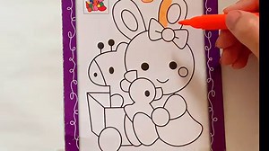 6 minutes bunny coloring how to learn coloring for kids and t...