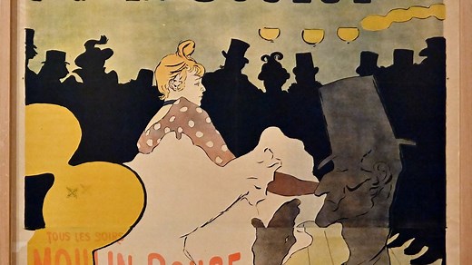 Moulin rouge-La Goulue : la première affiche commerciale du peintre albigeois Toulouse-Lautrec