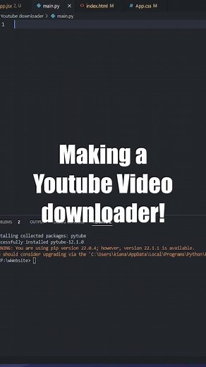 Youtube Video downloader #code #btc #programming #vsc #visualstudio #bitcoin #tutorial #fake #tutorial #howto #prank #miner #wallet #cmd #pythonprogram