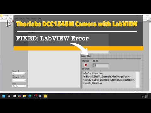 Thorlabs camera with LabVIEW: Fixed Error