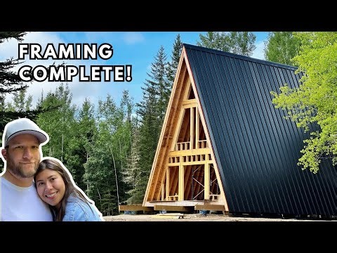 850sqft A Frame Cabin Build | Framing Complete (Part 2)