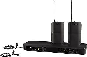 Shure BLX188/CVL Wireless Microphone System - 14-Hour Battery Life, 300 ft Range, UHF | Includes (2) Lavalier Mics, Dual Channel Receiver | J11 Band (BLX188/CVL-J11)