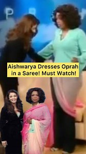 Aishwarya Rai, Oprah Winfrey, and the Saree Moment! Years ago, Miss World and Bollywood icon Aishwarya Rai Bachchan graced The Oprah Winfrey Show. In a heartwarming gesture, Aishwarya gifted Oprah a traditional saree and even helped her drape it on-air. Catch this adorable moment that celebrates Indian tradition and global connection! For more fascinating stories like this, follow @tgpc_official #aishwaryarai #aishwaryaraibachchan #oprahwinfrey #saree | The Great Pageant Community