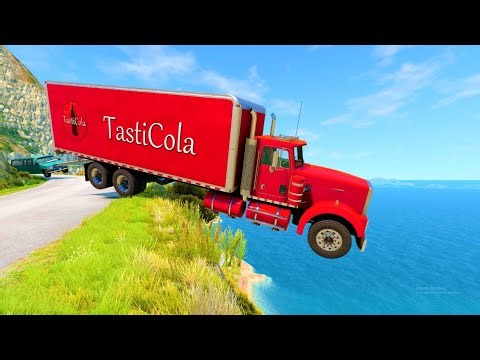 BeamNG.drive | School Bus on Dangerous Cliff Roads | 😱 Extreme Crash Test & Realistic Physics #48
