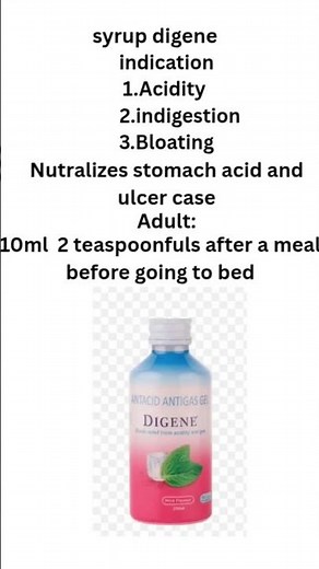 syrup digene explained| uses and dosage