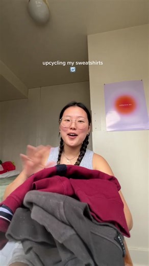 Upcycling Sweatshirts: DIY Off-Shoulder Transformation