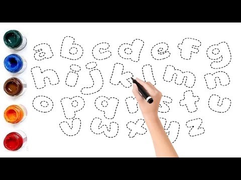 Let's Learn To Draw and Paint Alphabet Small Letters a to z For Kids Toddlers/Easy Drawing Tutorial