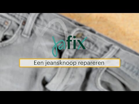 Repareren van de kapotte knoop van je spijkerbroek.