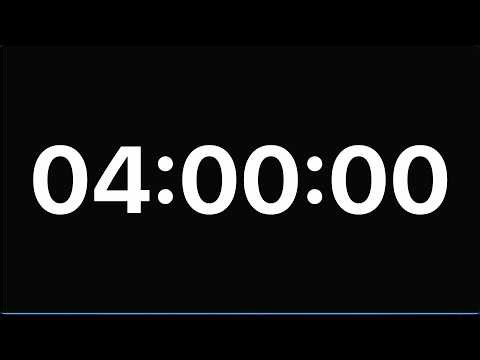 4 Hour Timer ⏰ Silent Countdown with Final Alarm | Black Screen Study Timer