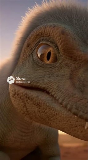 Feathered Baby T-Rex Close-Up｜#Tyrannosaurus (Fictional Effect)