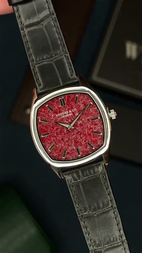 Burgundy stone dial perfection | Anders & Co. AC2 Volcán Rubilite