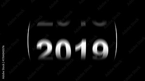 Scrolling Years Countdown Animation from 2000 to 2030, Time Transition Flip Effect, Modern Calendar Timeline