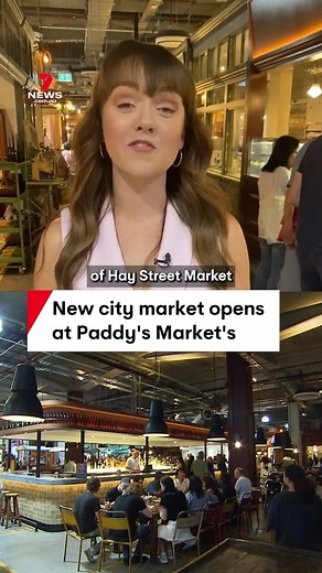 Paddy's Markets has opened its new Hay Street Market, featuring eateries, bars, produce and flowers at the iconic location in Haymarket. #market #markets #paddysmarkets #eatery #restaurant #bar #bars #restaurant #food #dining #haymarket #sydney #7NEWS | 7NEWS Sydney