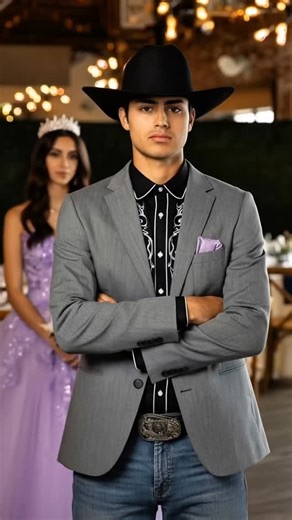 Uptown Tux on Instagram: "Not just a suit… a statement 🤠✨ That gray coat layered over a bold black western shirt? Clean. Sharp. Unforgettable. When the look hits this hard, you don’t just show up, you own the room. Perfect for quinceañeras, proms, weddings, and any night that deserves main character energy. #UptownTux #MensStyle #Formal #SuitGameStrong #QuinceReady"