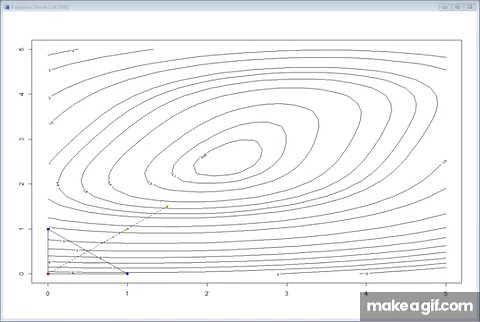 Nelder Mead Algorithm Animation on Make a GIF