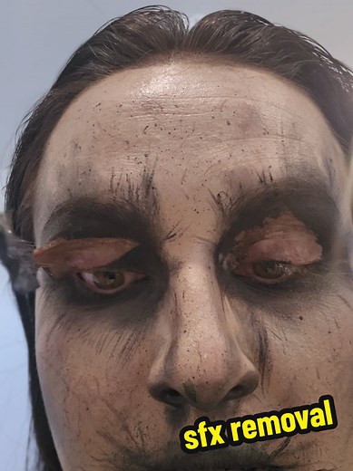 ✖️ #horrormakeup #makeupfail #sfxmakeupremoval #creepymakeup #fyp | makeup removal