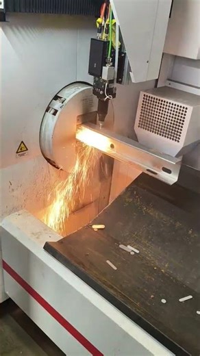Laser pipe cutting machine C-channel steel cutting#pipelining #Doorprocessing##tubecuttingequipment