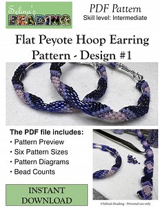 Selina’s Beading (01) Peyote Hoop Earring Pattern PDF, Seed Bead Earring Tutorial, DIY Beadwork, Instant Download - Etsy