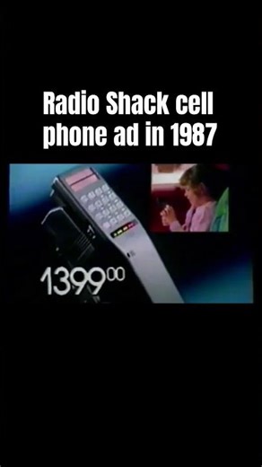 Radio Shack cell phone ad in 1987
