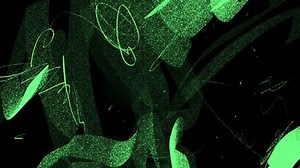 Multi-colored texture drafts on a black screen. Concept of interference and streaks on old film strip. Damage and old sketches for overlay in 4K with alpha channel.