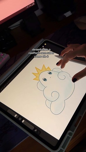 Desenhando o Pokémon Castform sem Saber como Ele É