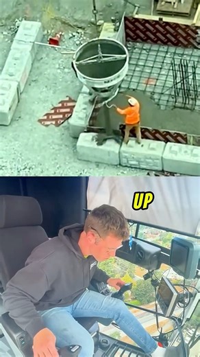 Tower crane pours a concrete footing and makes a whole mess, deflection and a concrete mess!!! Check it out. #machinery #towercrane #crane | HEAVY BROWN