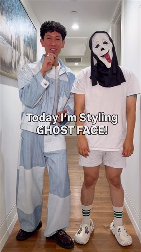 Styling Ghost Face for Scary Movie 6 😳🔪 👻👻👻👻 #fyp #style #scarymovie