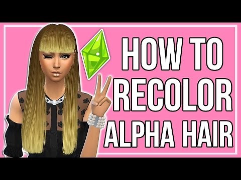 The Sims 4: How to Make Custom Content Hair Recolors | Alpha Hairs + Ombre Texture