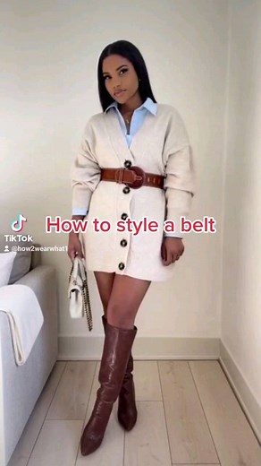 How to style a belt. #belt #howtowearabelt #stylingideas #stylingtips #fashionstyle #fashiontips | How To Wear What