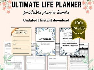 A5 Life Planner Printable Bundle | Goal, Habit Tracker (digital Download) - Etsy