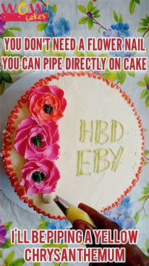 Buttercream Flower Step by Step Cake Tutorial