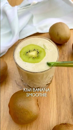 🥝Fresh, Creamy Kiwi Banana Smoothie #Smoothie #KiwiBanana #Homemade #SmoothieLover #HealthyRecipes