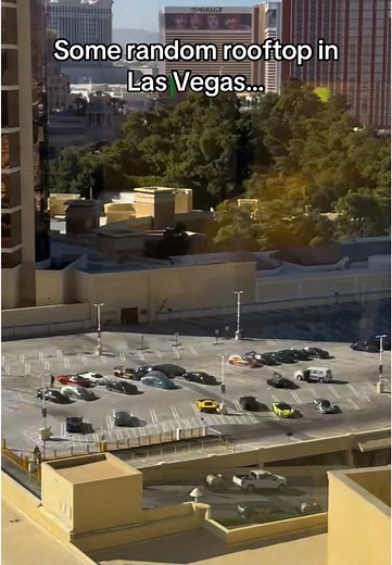 Luxury Cars at a Las Vegas Rooftop