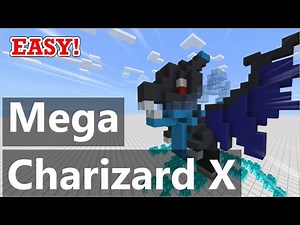 Minecraft┃How to build Pokémon(Mega Charizard X)