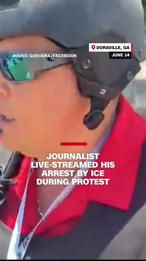 Salvadoran journalist Mario Guevara live-streamed his arrest by ice agents during a "No Kings protest" near Atlanta, and is still being held on an immigration detainer. https://cnn.it/442LiOO | CNN