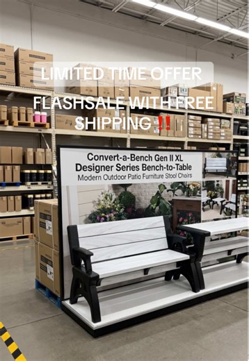 🔥 Convert-a-Bench 🔥 Gen II XL Designer Series Bench-to-Table Modern Outdoor Patio Furniture Stool Chairs