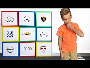 Mark learn popular car brands with cardboard garages
