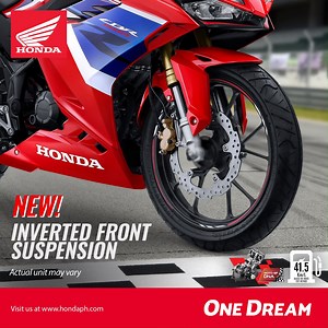 528 reactions · 48 shares | Improve your stability and handling with The All-New CBR150R’s inverted front fork suspension. It definitely adds to your sporty appeal. Actual Unit may vary. #CBR150R #FireUpYourRide #HondaPH #OneDream | Honda Philippines, Inc. | Facebook