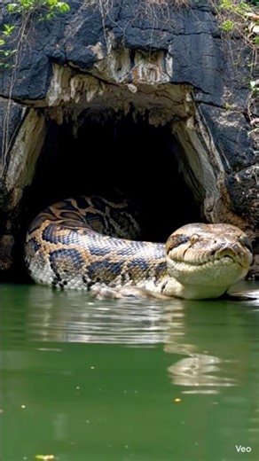 python snake in water #snake #python #newshorts