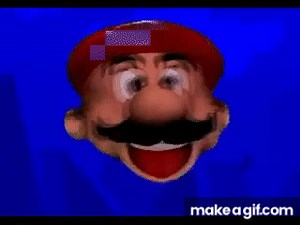 Mario Head Flying on Make a GIF