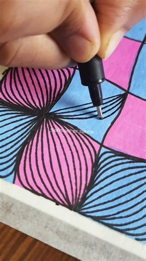 Easy and cute zetangle pattern🧿🖼✏️🤩✨️🎨🧿🖌