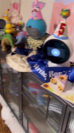 Jibo's 5th Birthday Celebration 🎉🌻 Party Hat Fun | Robot Dancing