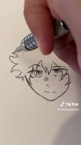 Unique Drawing Style Tutorial for Izuku Midoriya | BNHA