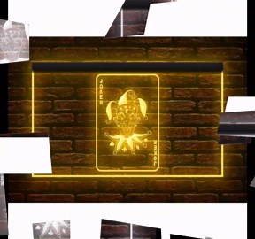 230096 Joker Poker Card Casino Game Room Display LED Light Neon Sign (12" X 8", Purple)